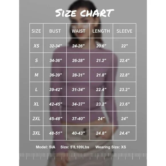 Women's Mauve Long Sleeve T Shirts Crew Neck Slim Fit Sexy Collection - Picture 4 of 6